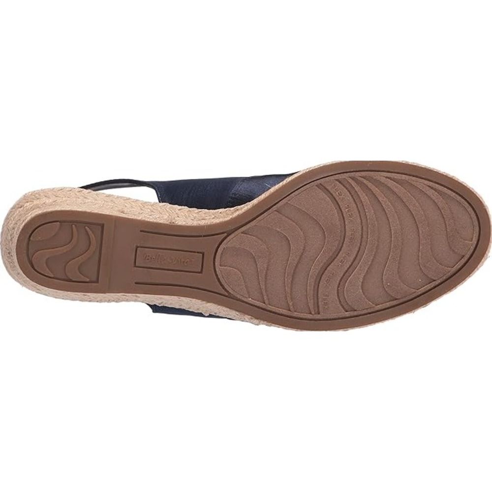 Bella Vita‎ Women's Wedge Sandal Navy Thai Silk 10XW New in Box Espadrille - Picture 4 of 4